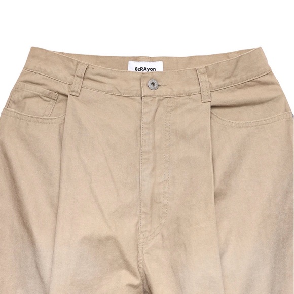 6cRAyon Khaki Herringbone Wide Leg Trousers Streetwear Medium - NWT🤎 - Picture 9 of 11